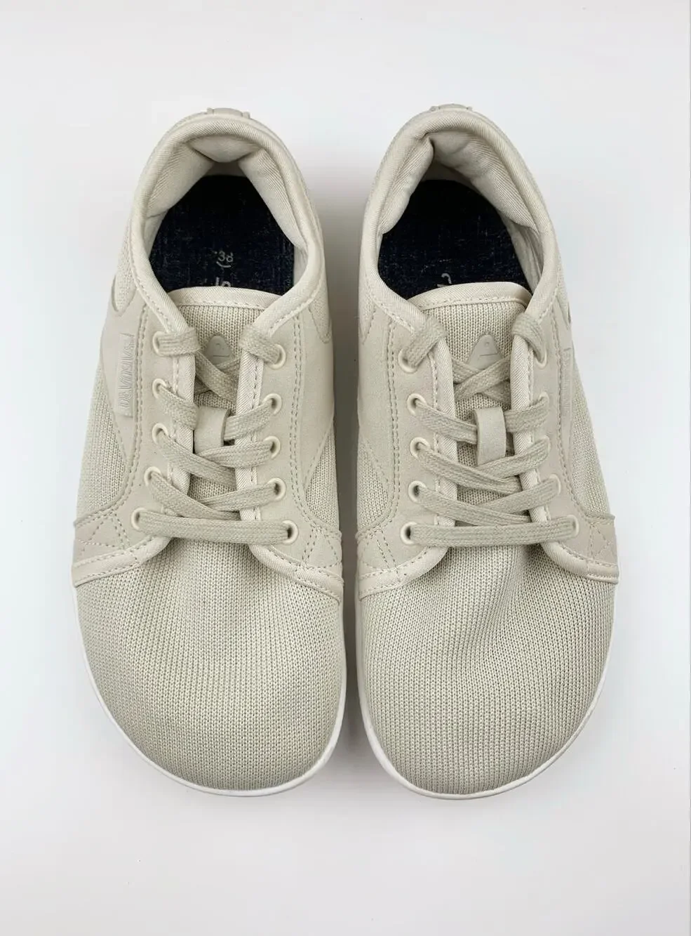 Saguaro Luck I Barefoot Shoes Beige Knit Sneakers Lace Up Women's 38 US 7.5 8
